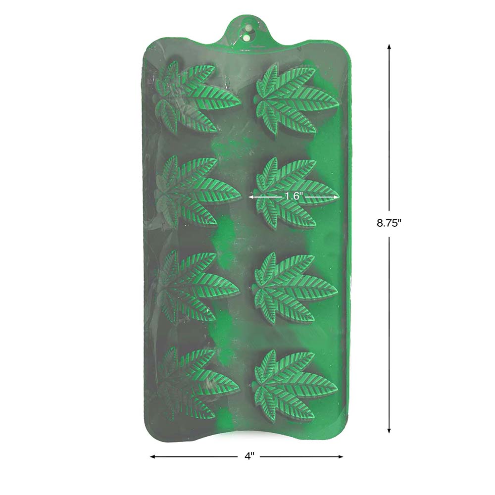 Molde de silicona con forma de cannabis