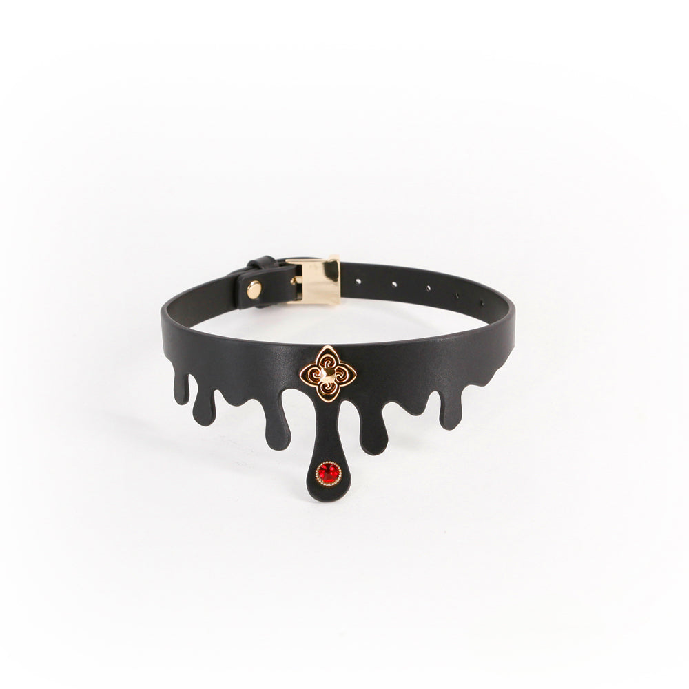 Fetiche y moda Elvira Collar Negro