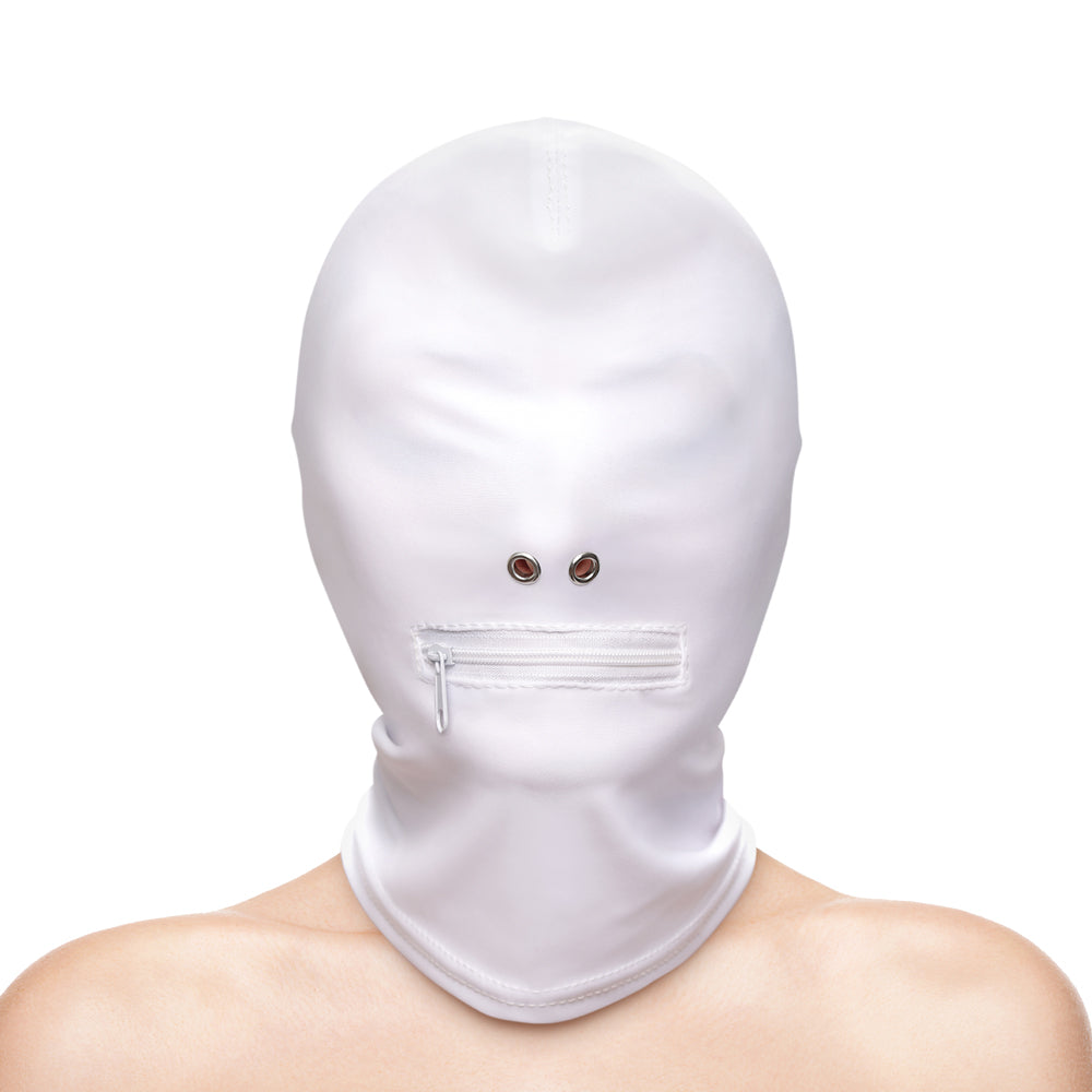 Fetish&Fashion Zippered Mouth Hood White