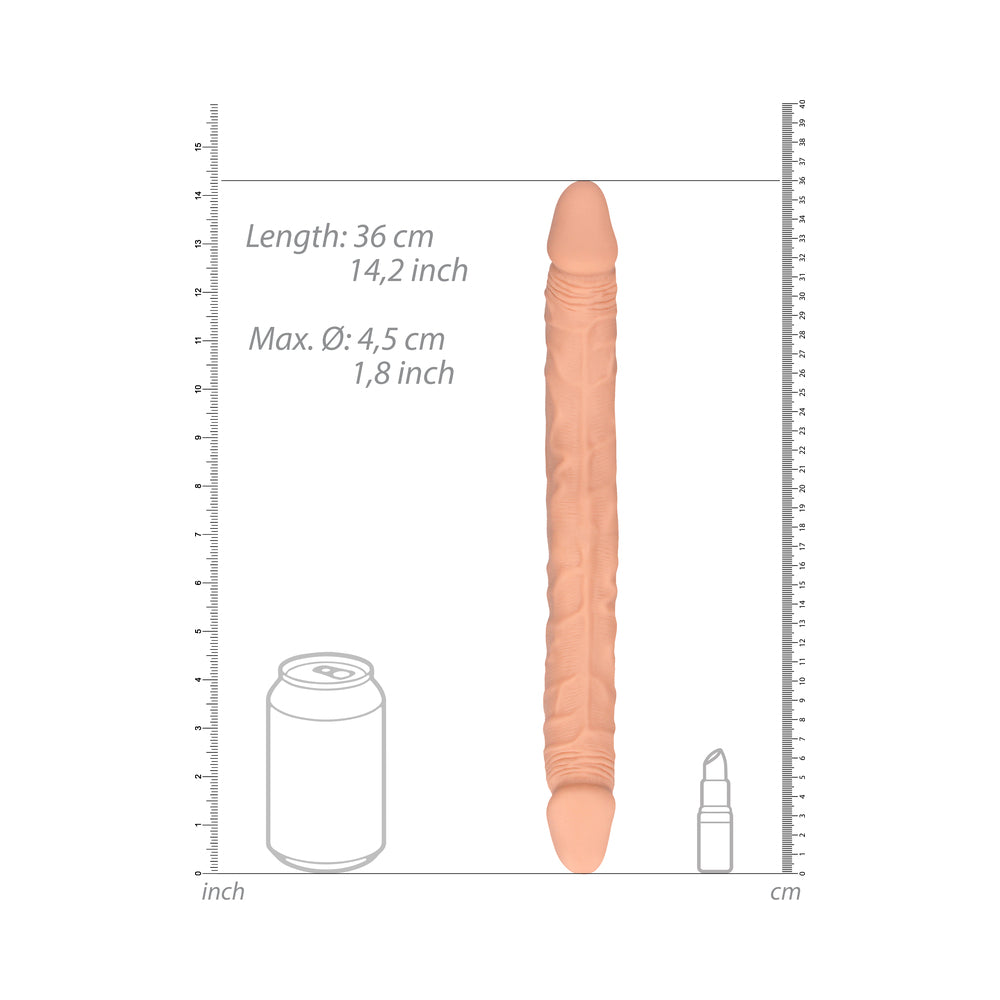 RealRock Skin Double Dong 14 in. Beige