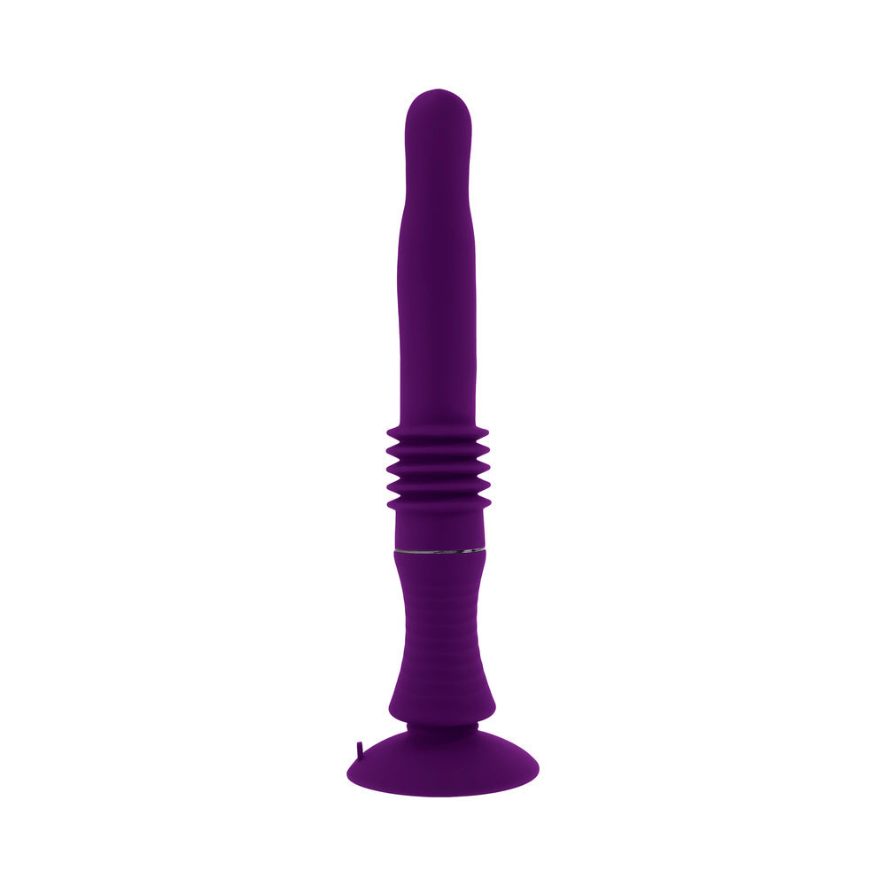 Vibrador de conejo de silicona recargable con efecto de empuje Hoppy Ending de Playboy Acai