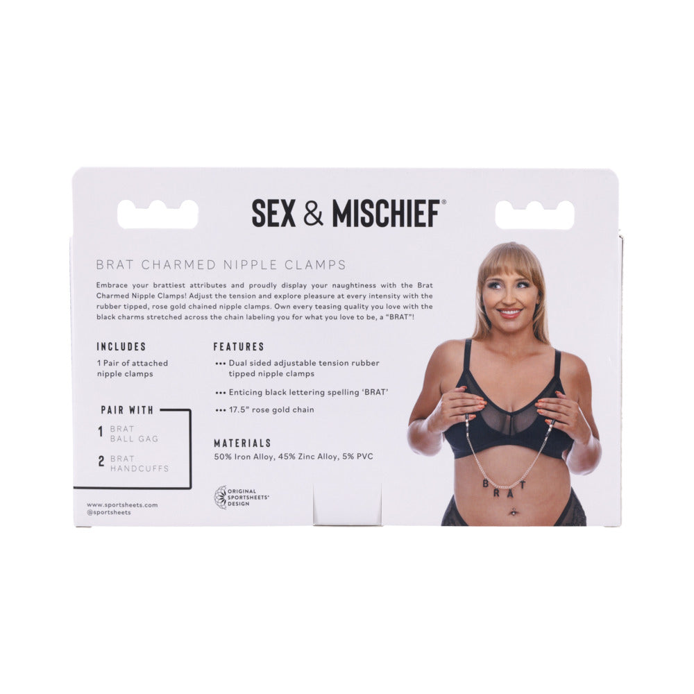 Pinzas para pezones Brat Charmed Sex &amp; Mischief de Sportsheets