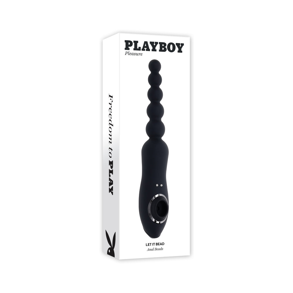 Playboy Let It Bead Rechargeable Flexible Dual-Ended Anal Vibe with Suction