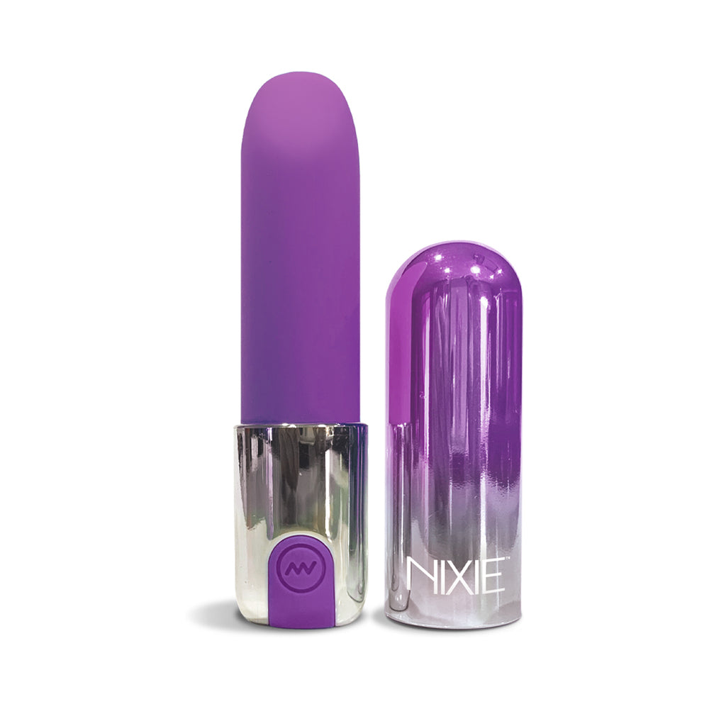 Lápiz labial vibrador recargable Nixie Smooch morado ombré