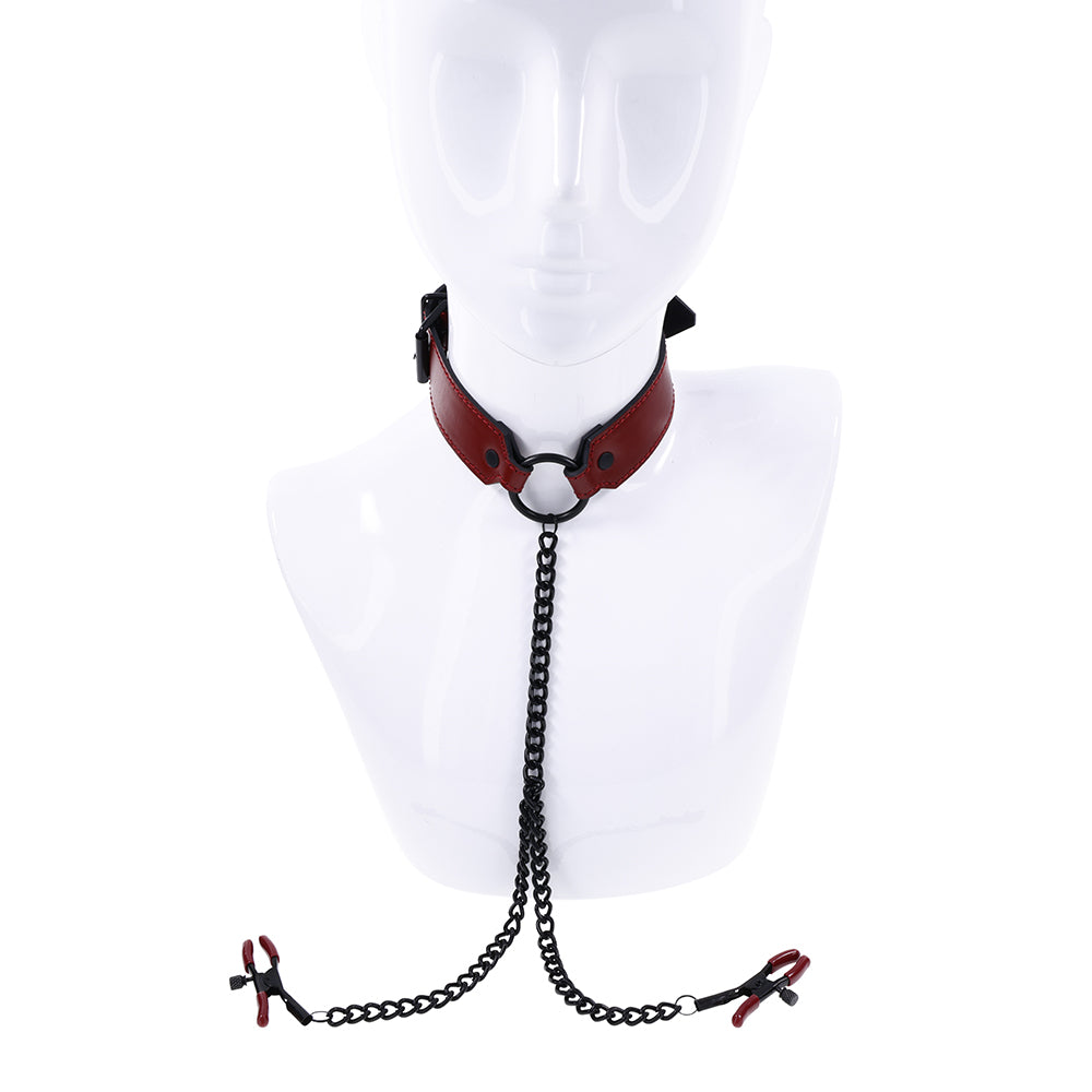 SS Saffron Collar with Nipple Clamps