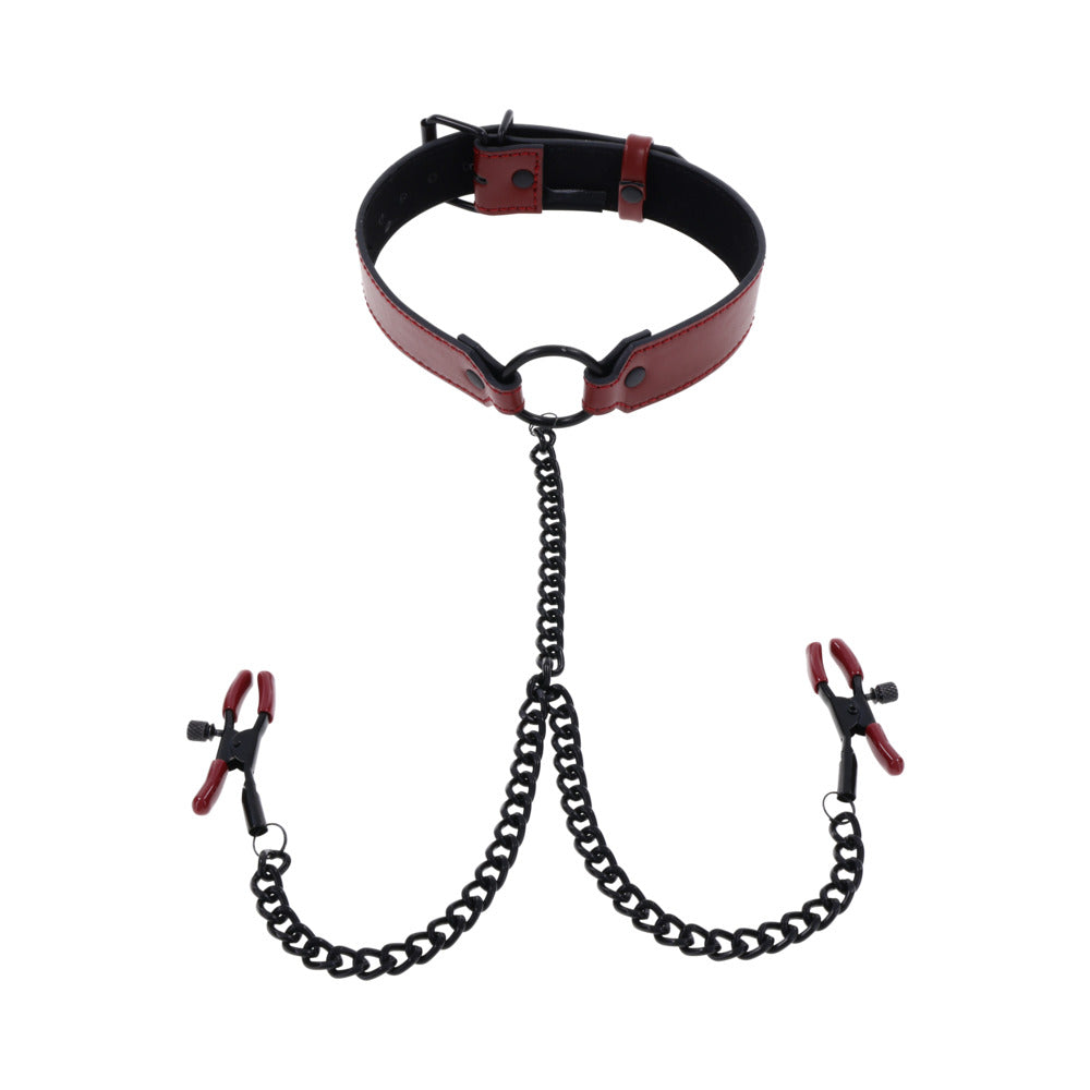 SS Saffron Collar with Nipple Clamps