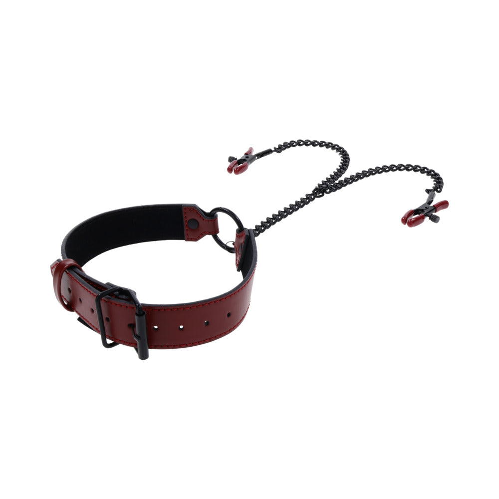 SS Saffron Collar with Nipple Clamps