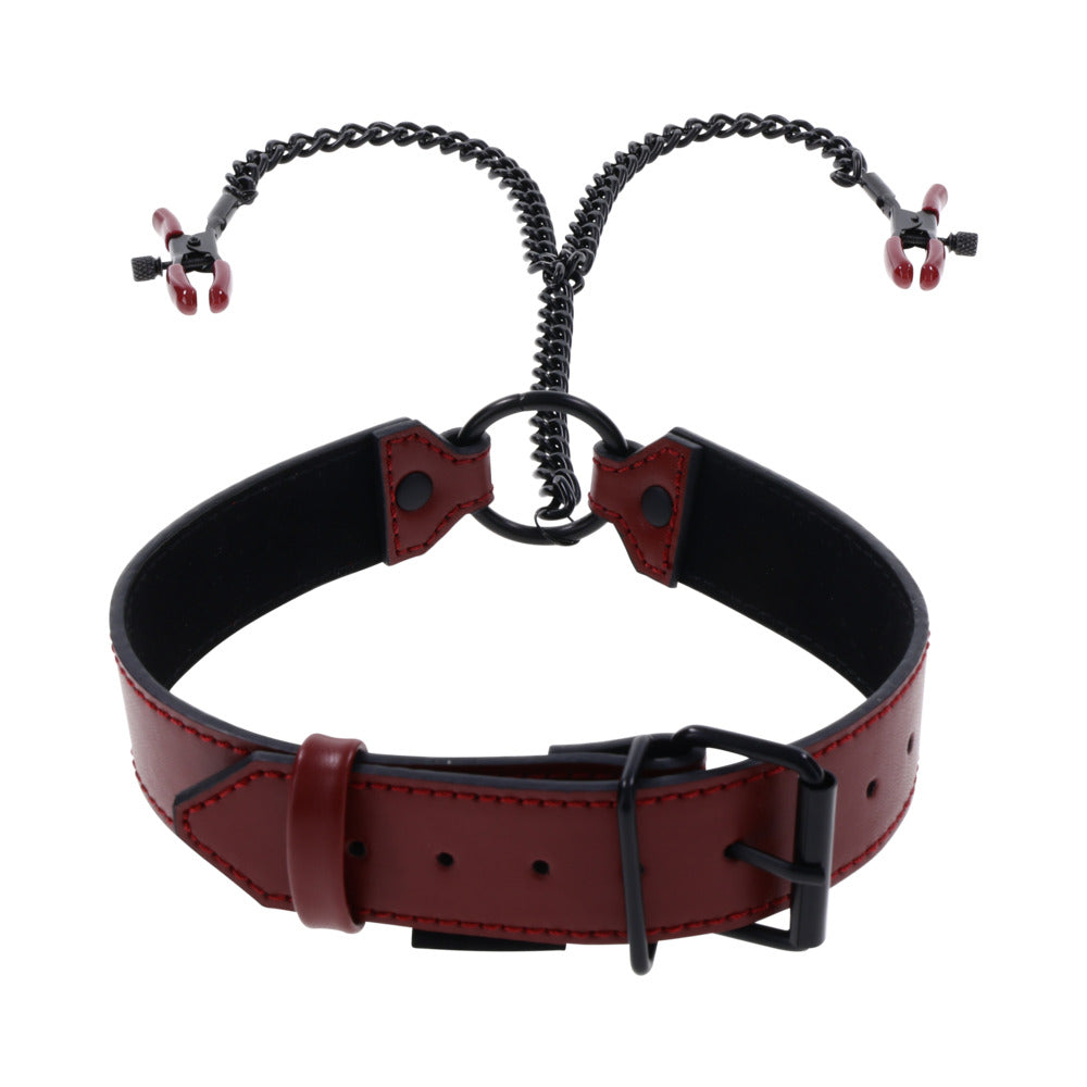 SS Saffron Collar with Nipple Clamps