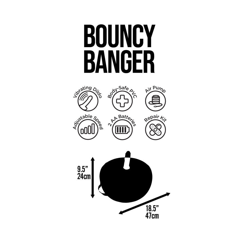 Bouncy Banger Inflata Cushion Vibe Dildo