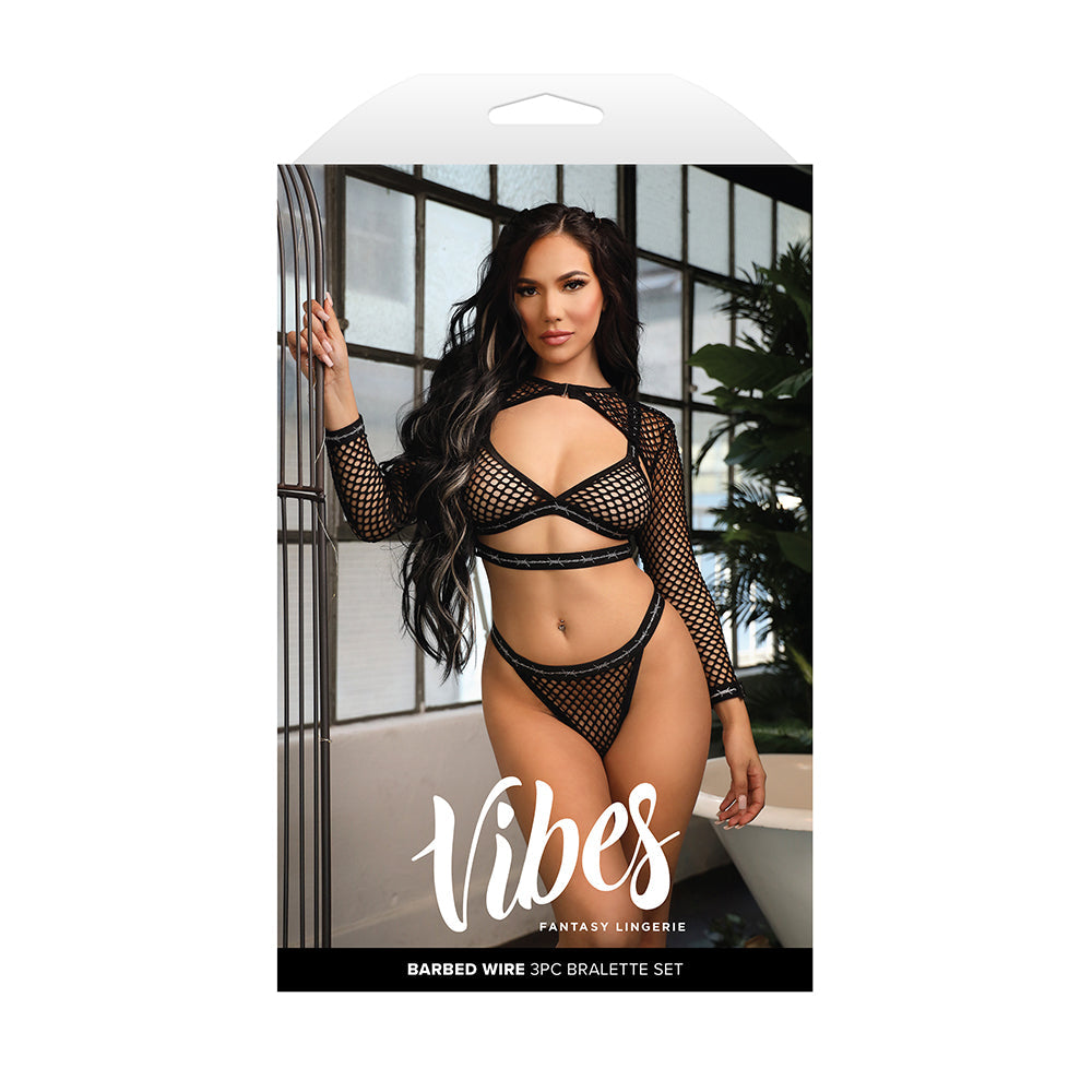 FL Vibes Barbed Wire Fishnet 3pc Set SM