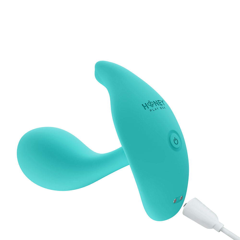 Vibrador portátil con sensor de presión y aplicación Honey Play Box Oly 2, color azul