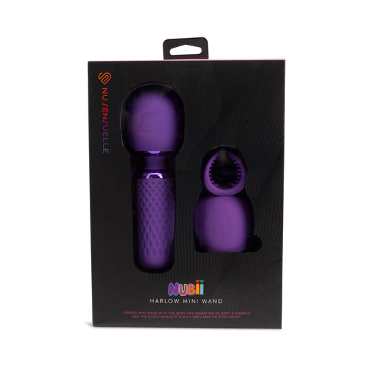 Nu Sensuelle Harlow Nubii Mini Wand W/ Masturbator Purple