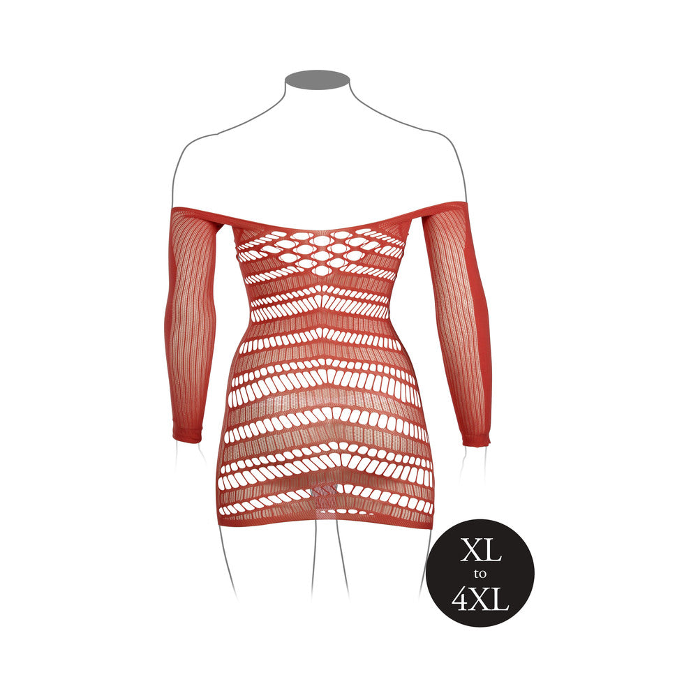 Le Desir LS Net Mini Dress Sunset Q