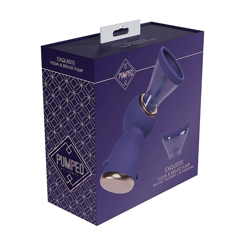 Pumped Exquisite Automatic Rechargeable Vulva & Breast Pump Purple