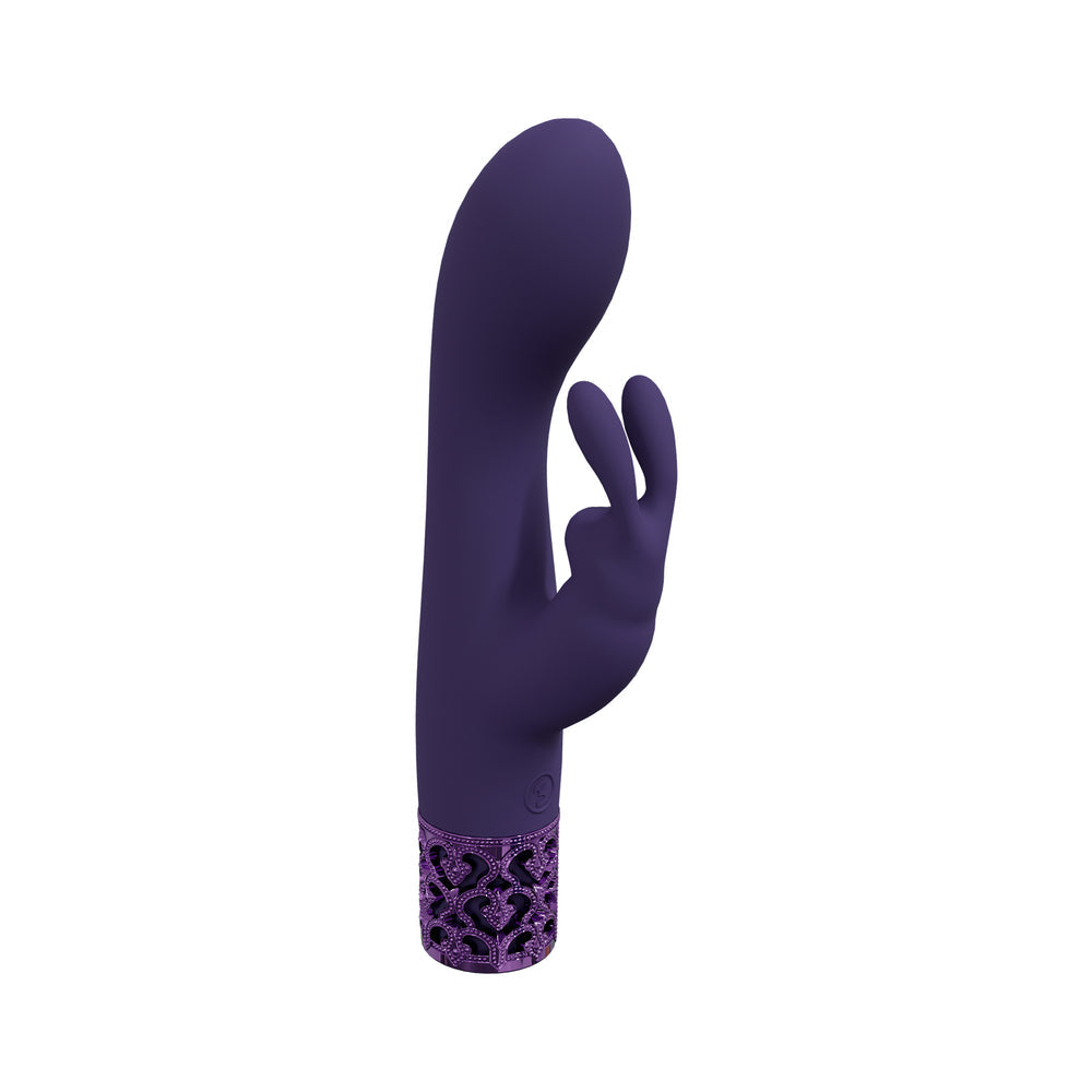 Vibrador recargable de silicona Royal Gems Royal Rabbit morado