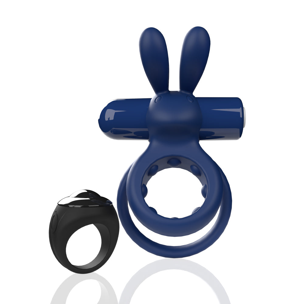 Screaming O Remote Controlled Ohare Vibrating Ring Blue