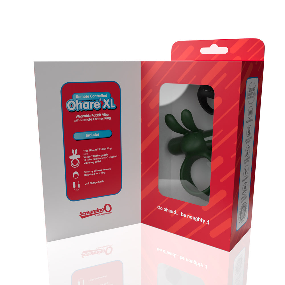 Screaming O Remote Controlled Ohare XL Vibrating Ring Green