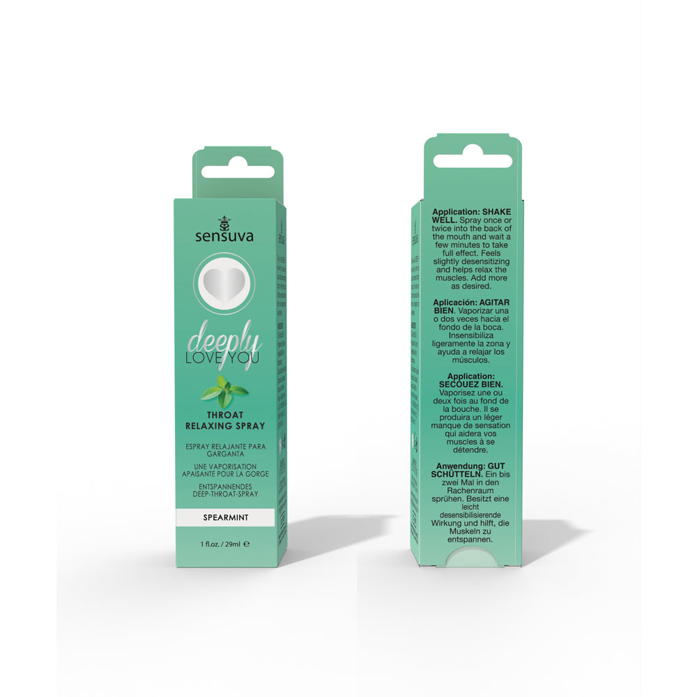 Sensuva Deeply Love You Spray relajante para la garganta con menta verde 1 oz.