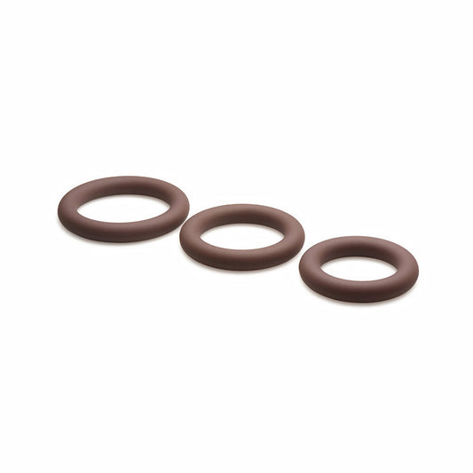 Jock Silicone Cock Ring Dark 3pc Set