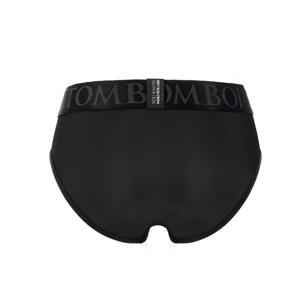 SpareParts Tomboi Cover Brief Style Underwear Harness Nylon Black/Black 3XL