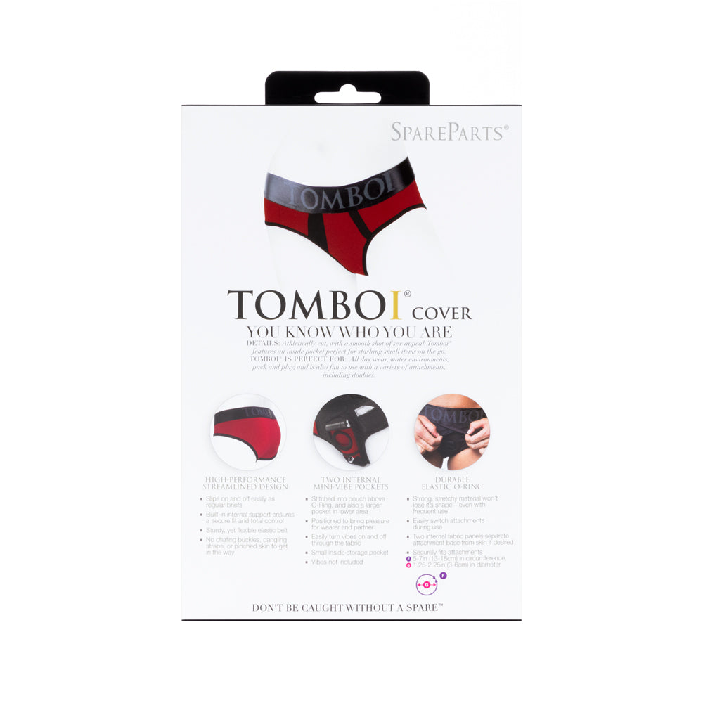 SpareParts Tomboi Cover Brief Style Underwear Harness Nylon Black/Black 3XL