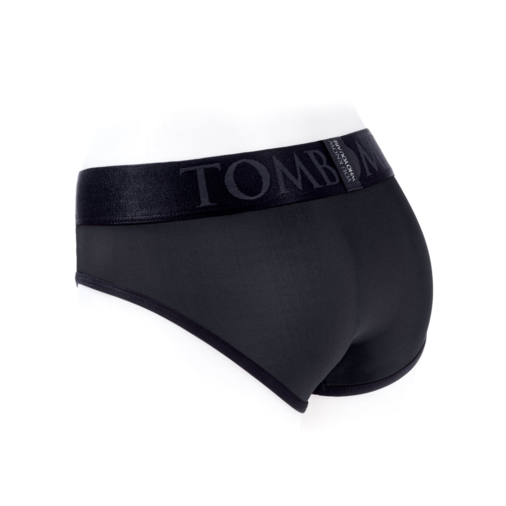SpareParts Tomboi Cover Brief Style Underwear Harness Nylon Black/Black 5XL