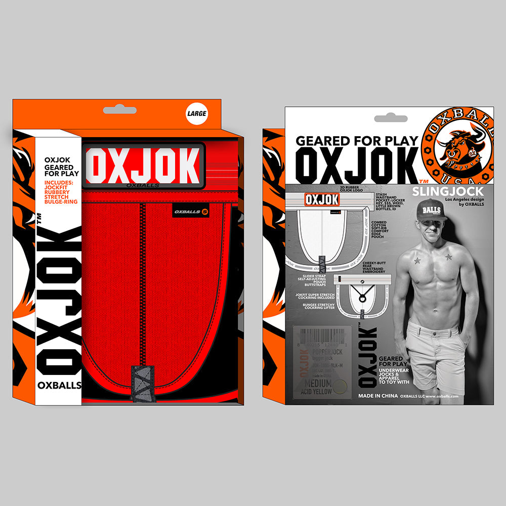 Oxballs Oxjok Slingjock Upthrust Slider-Strap Jock Red Hot M