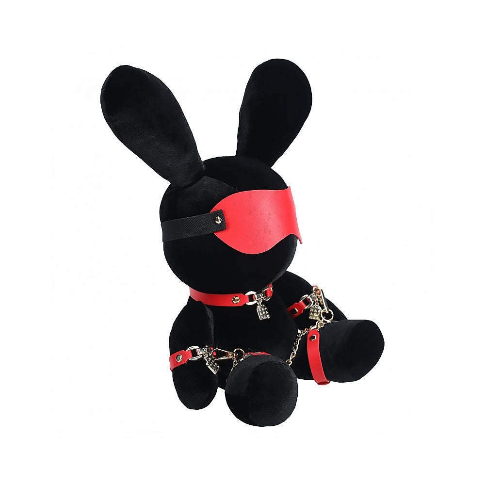 Shots Rabbit Bondage Terciopelo Relleno Grande Negro