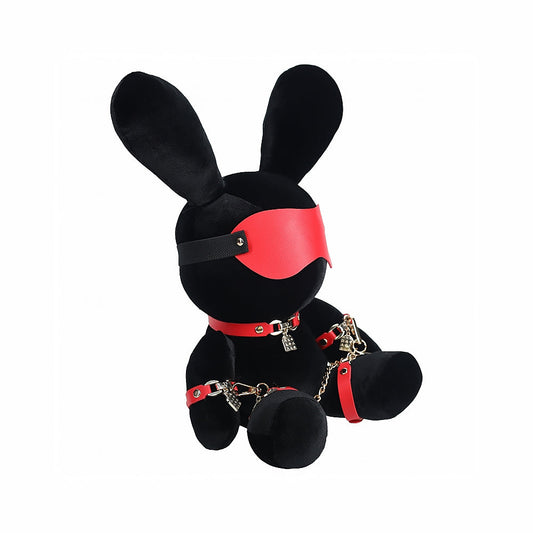 Shots Rabbit Bondage Velvet Large Black