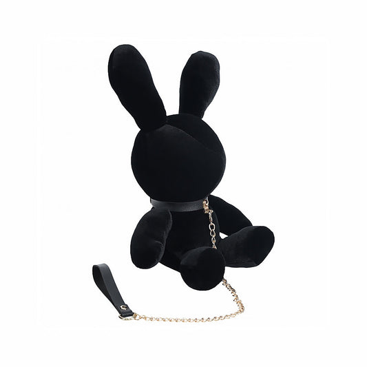 Shots Rabbit Bondage Velvet Small Black