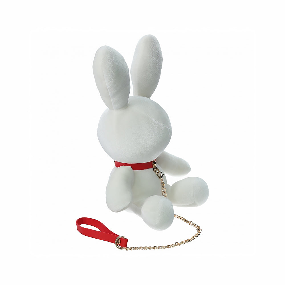 Shots Rabbit Bondage Velvet Small White