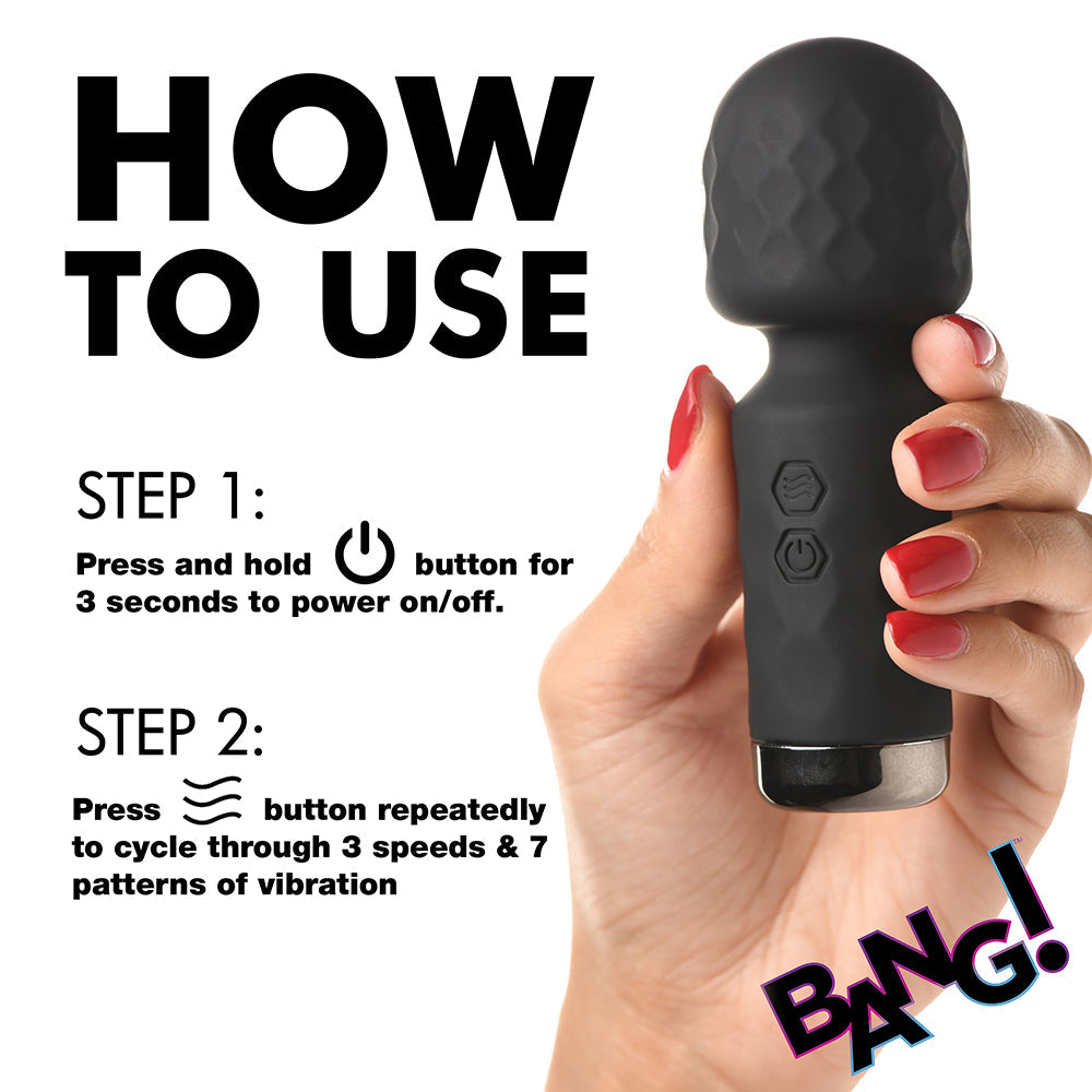 BANG! 10X Mini Silicone Wand Black