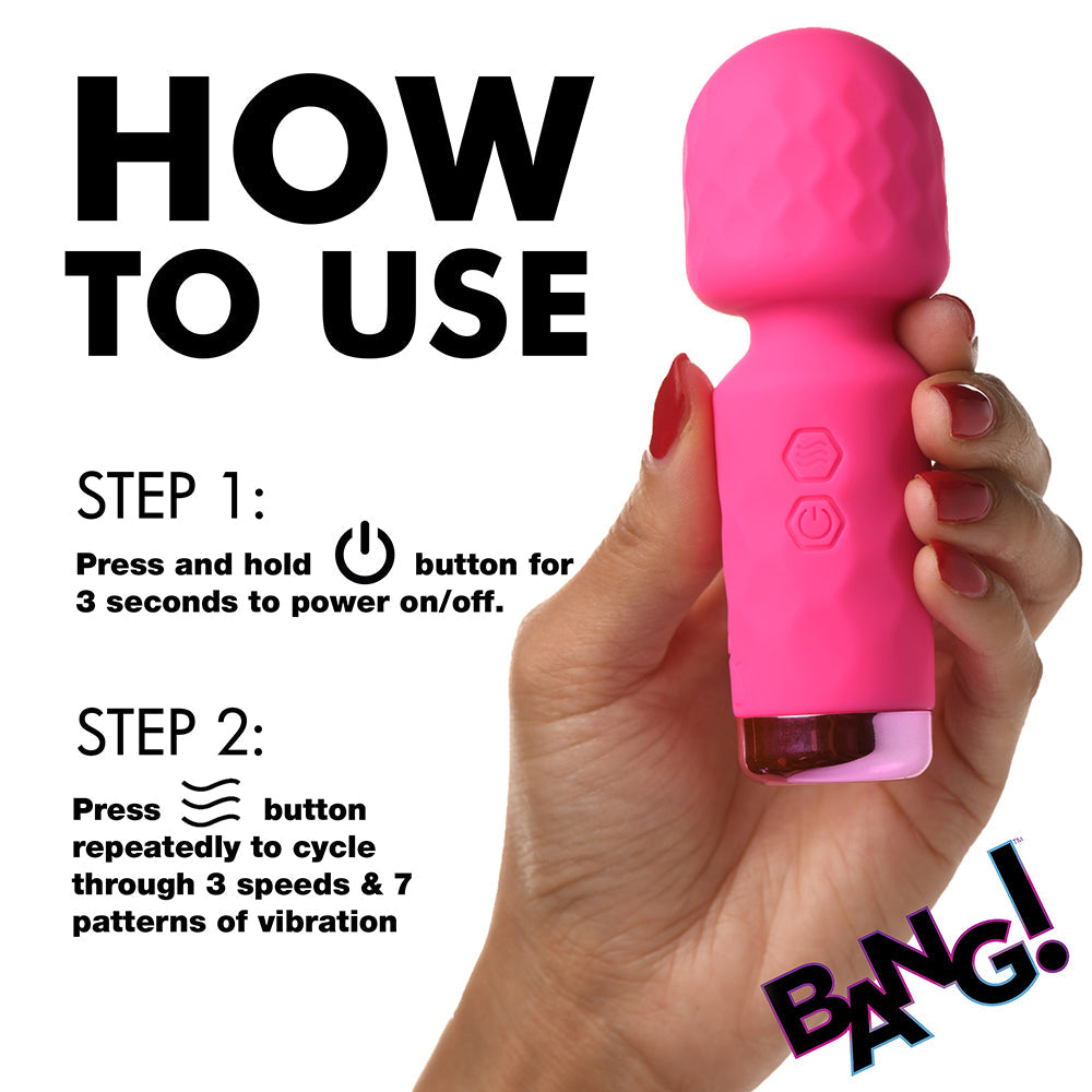 BANG! 10X Mini Silicone Wand Pink