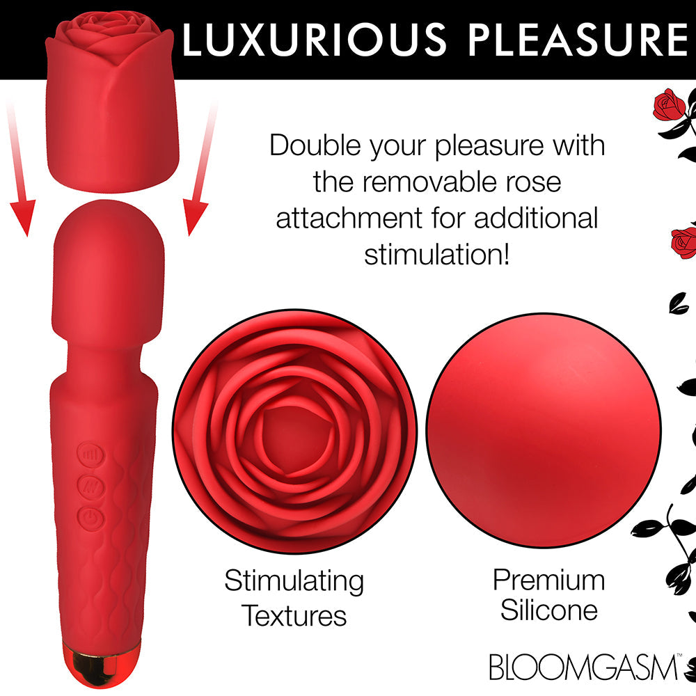 Bloomgasm Pleasure Rose Wand w/ Rose