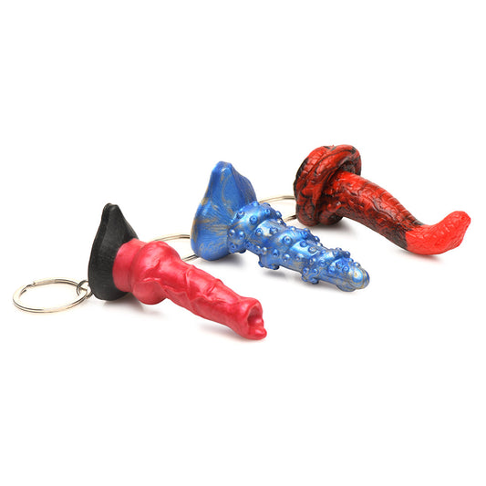 Creature Cocks 3pc Silicone Keychain Set