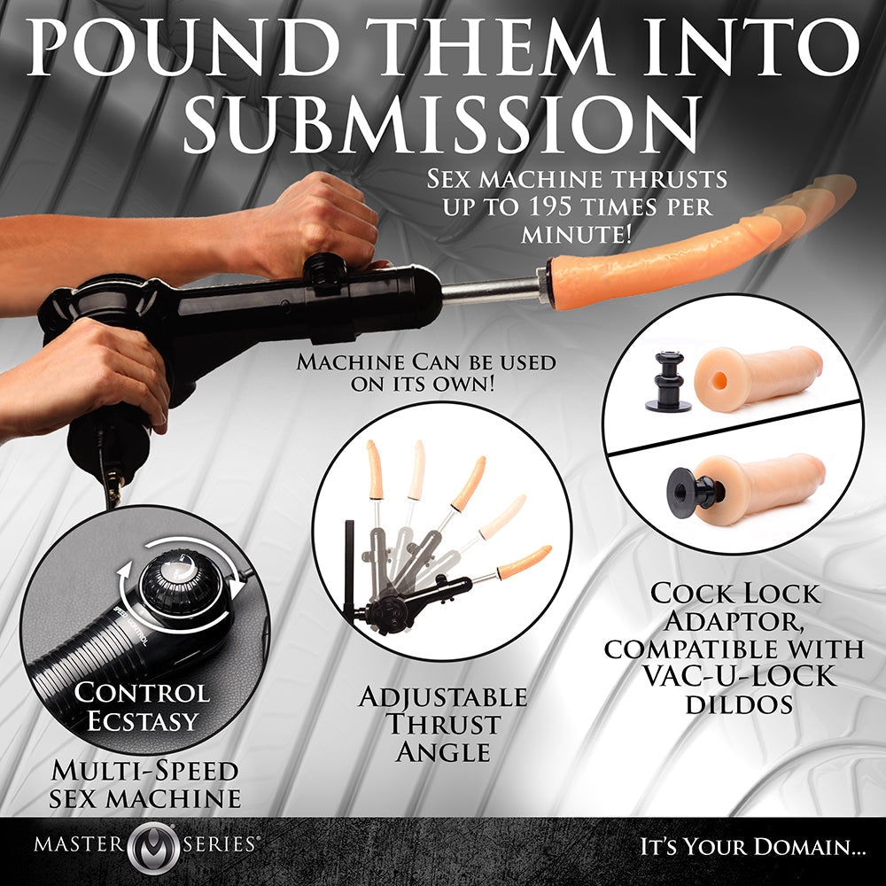 Master Series Leg Spreader Obedience Chair with Sex Machine