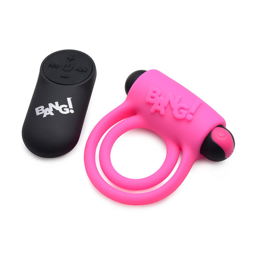 BANG! Silicone Cock Ring & Bullet RC Pnk