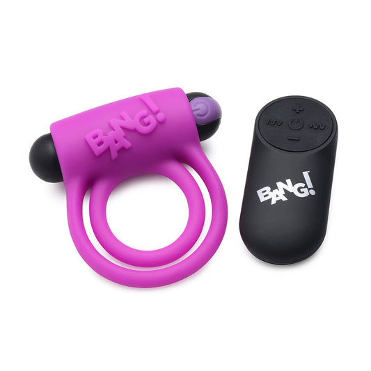 BANG! Silicone Cock Ring & Bullet RC Pur