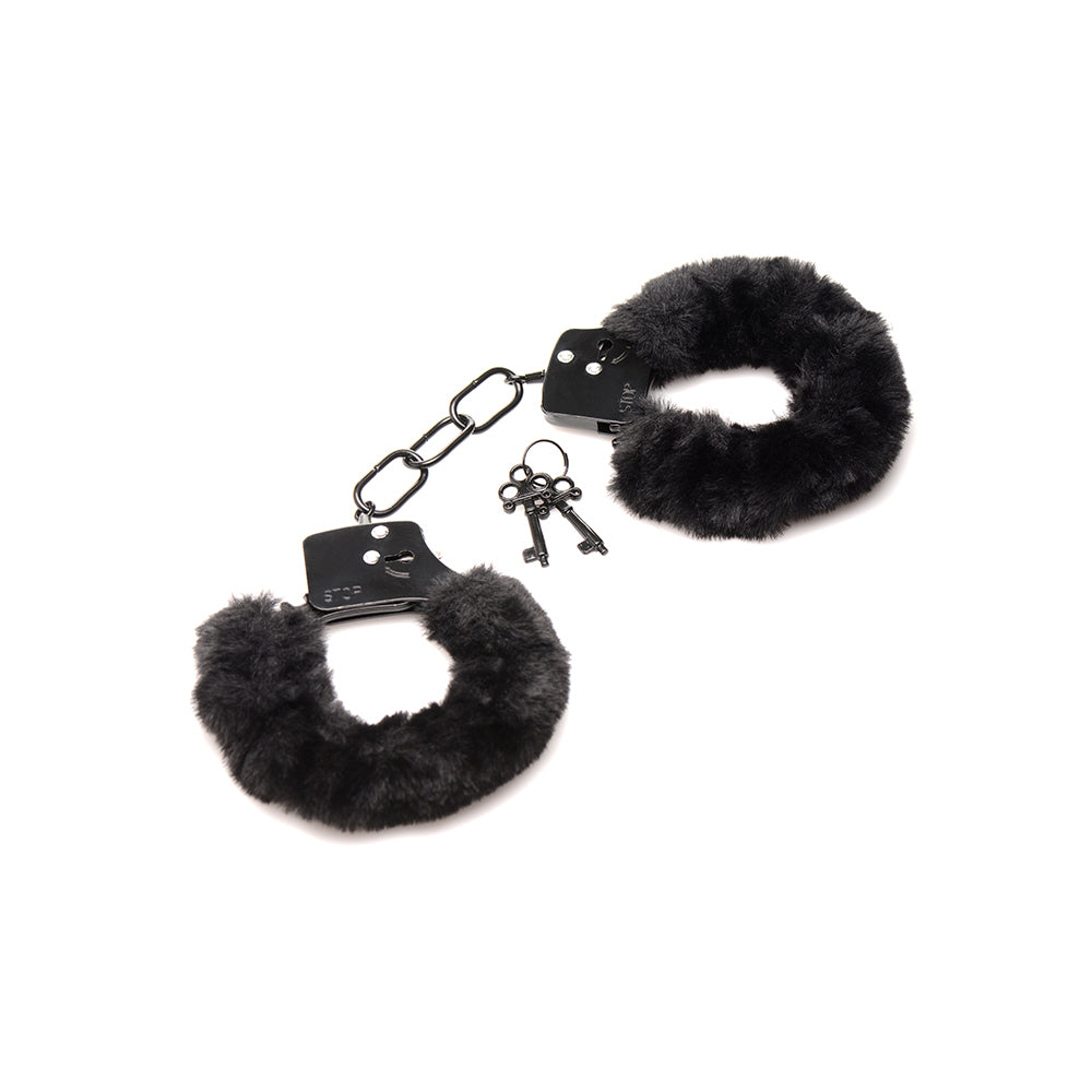 Master Series Cuffed in Fur Handcuff Blk