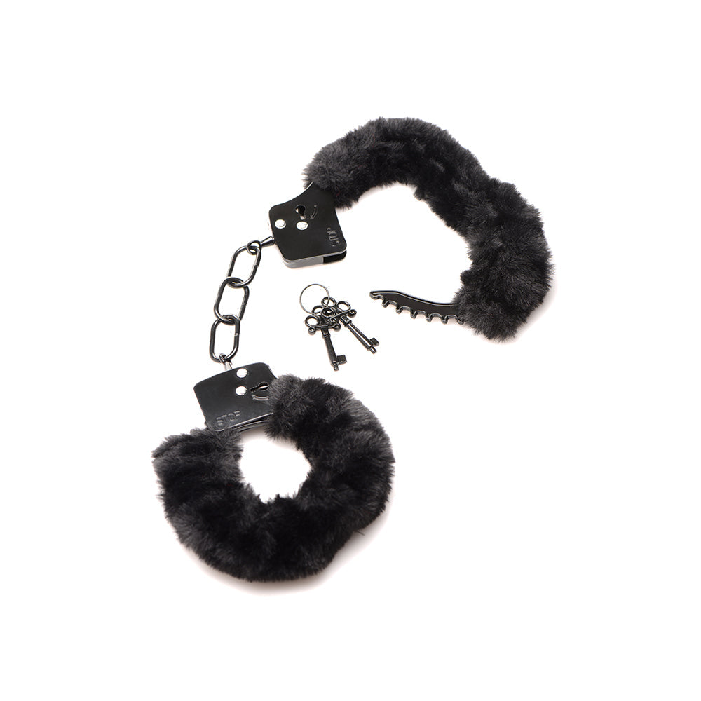 Master Series Cuffed in Fur Handcuff Blk