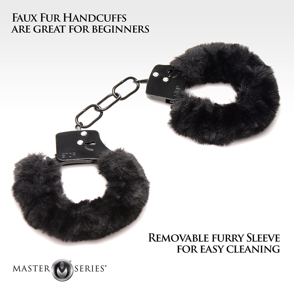 Master Series Cuffed in Fur Handcuff Blk