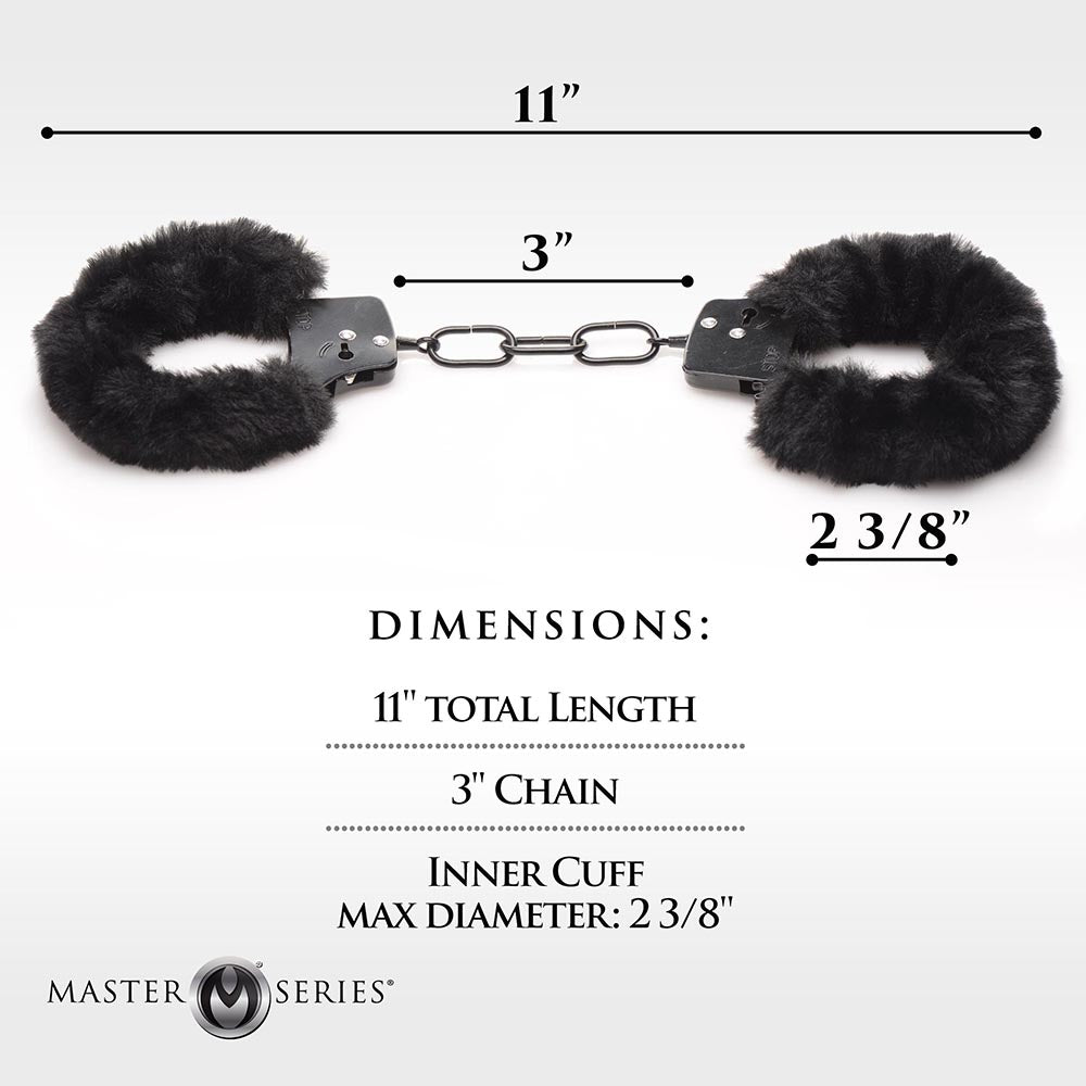 Master Series Cuffed in Fur Handcuff Blk