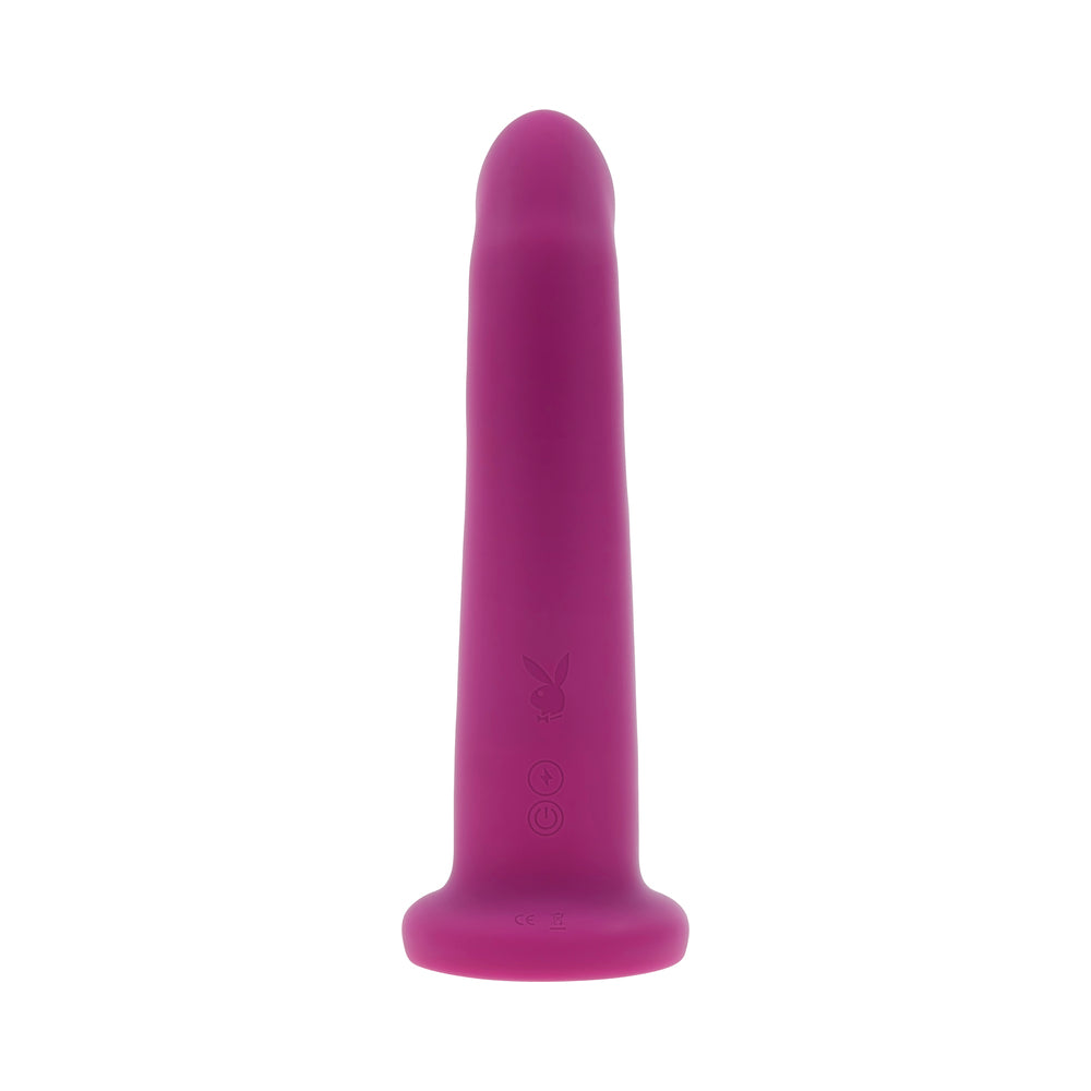 Estimulador vibratorio doble recargable Playboy Fluffle de silicona color morado