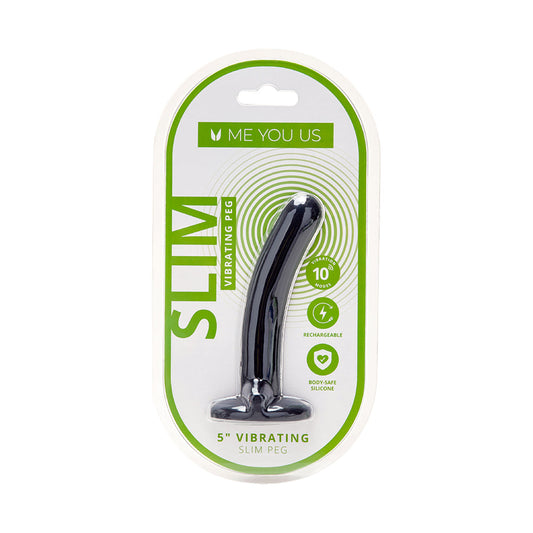 Me You Us 5 in. Vibrating Rechargeable Slim Beginners Peg