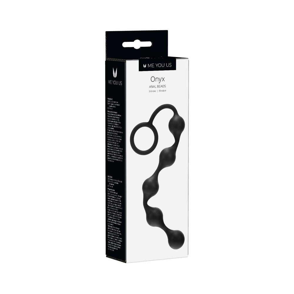 Me You Us Onyx Silicone Anal Beads Black