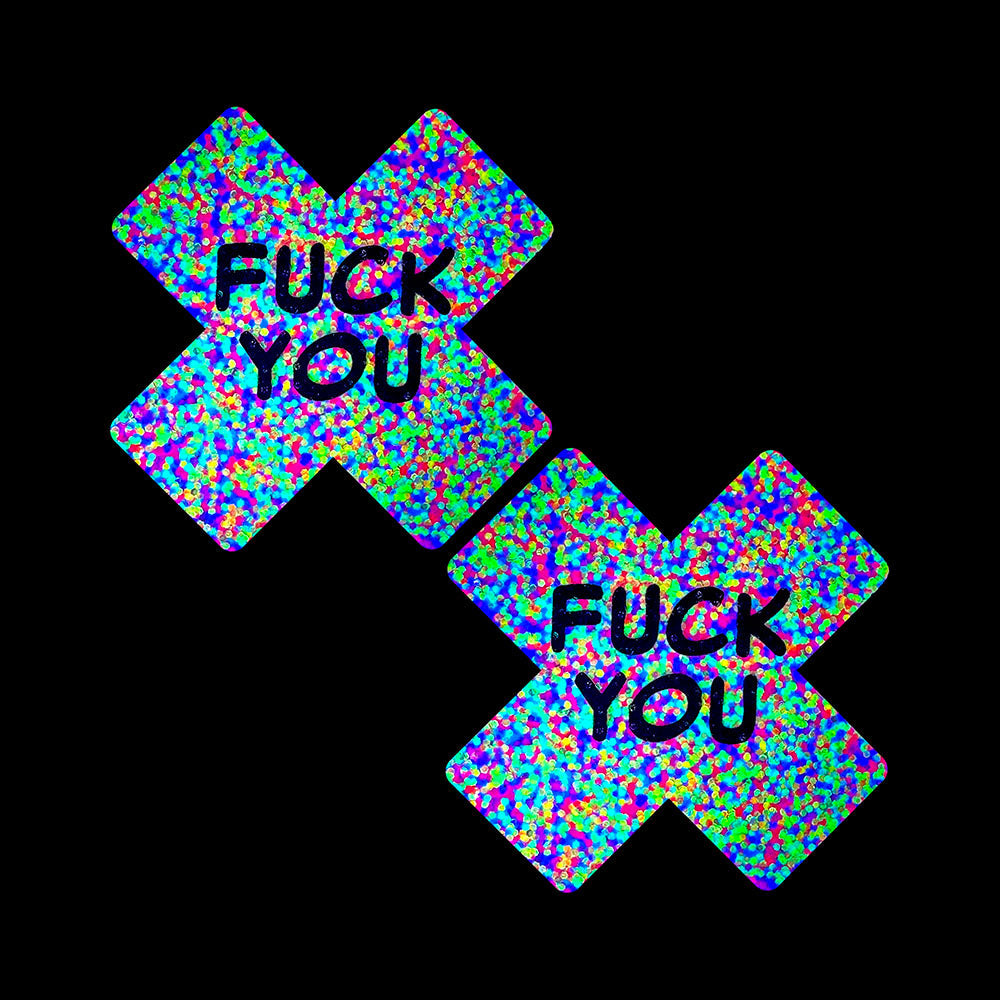 Pastillas para pezones Neva Nude F*ck You Sprinkles 3D Neon Blacklight X Factor