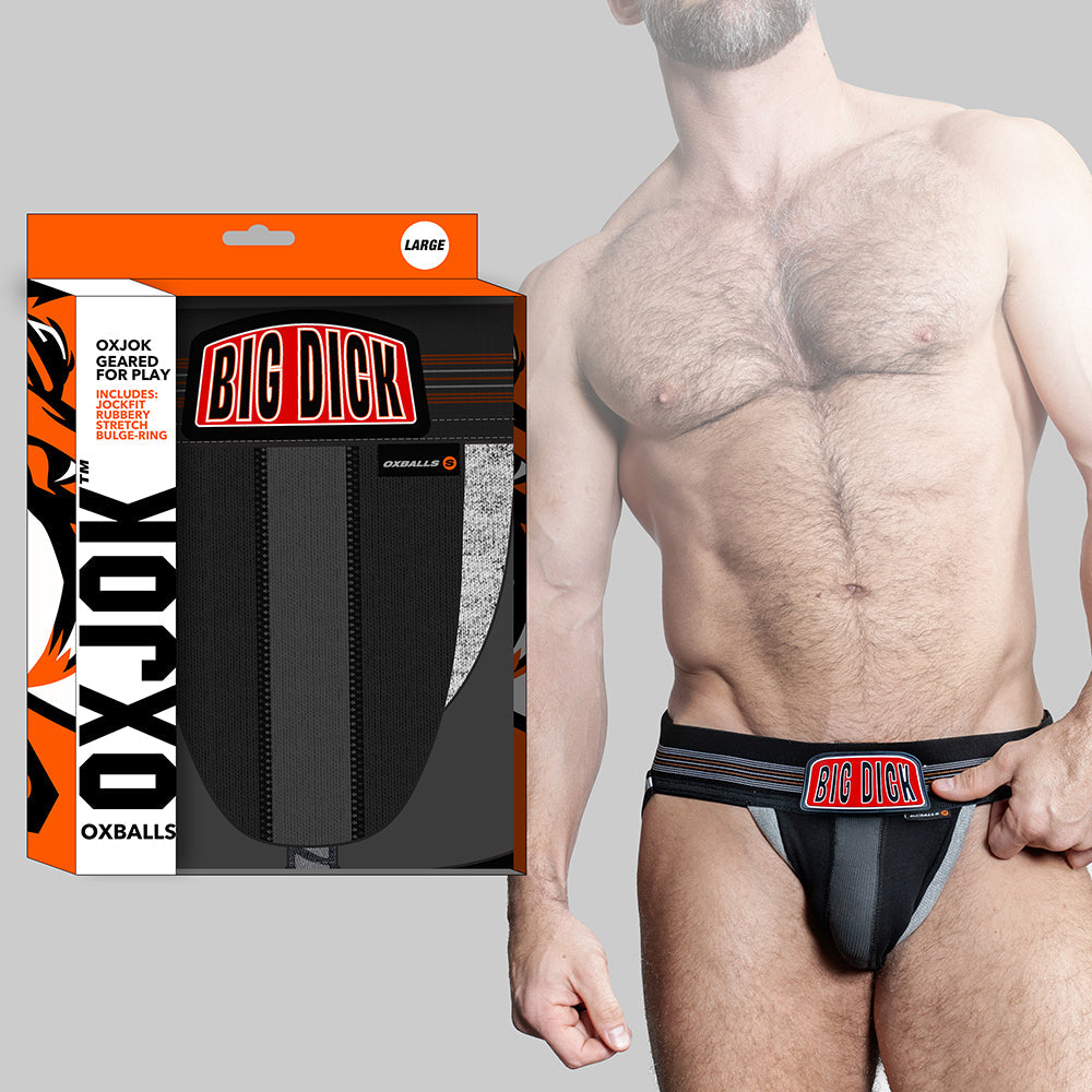 Oxballs Oxjok Bulger Pumper-Sack Slider Jock Black Iron M