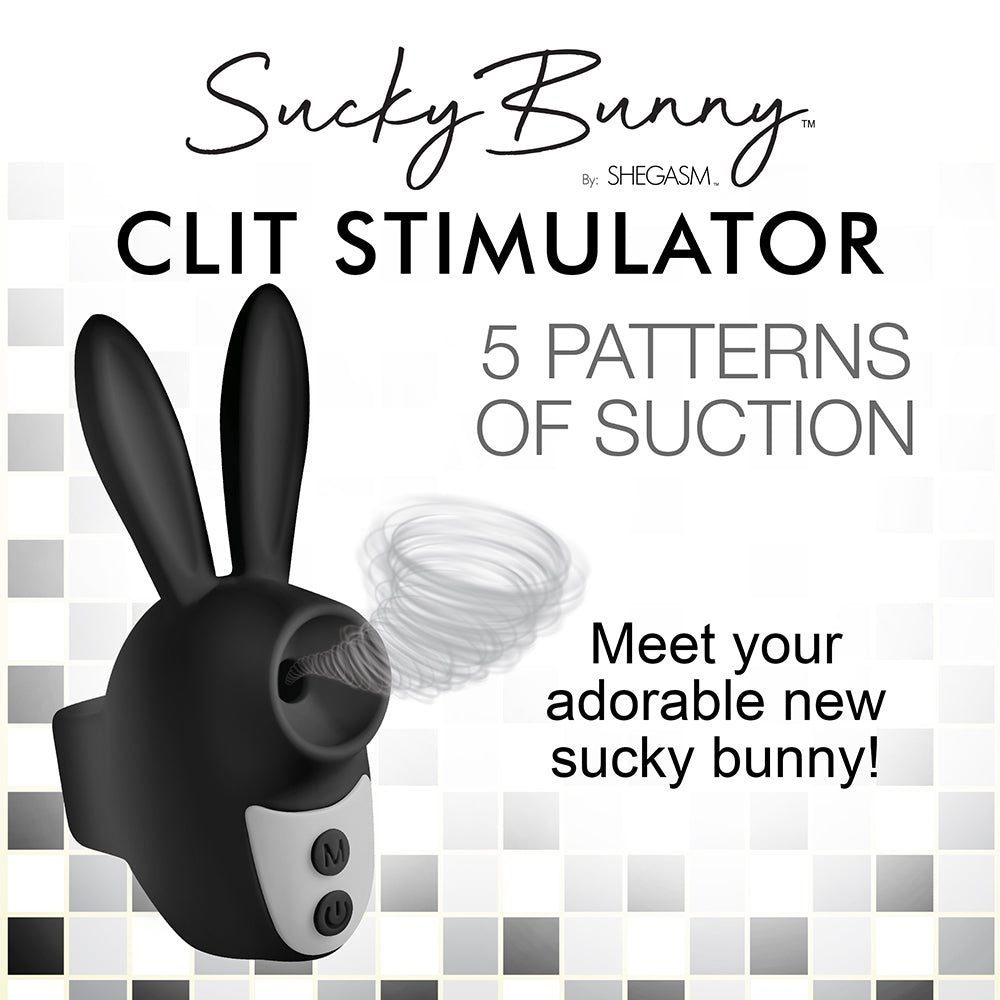 Shegasm Sucky Bunny Clit Stimulator Blac