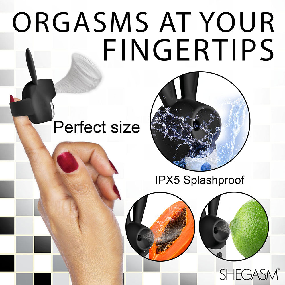 Shegasm Sucky Bunny Clit Stimulator Black