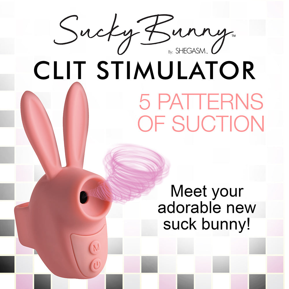 Shegasm Sucky Bunny Clit Stimulator Pink